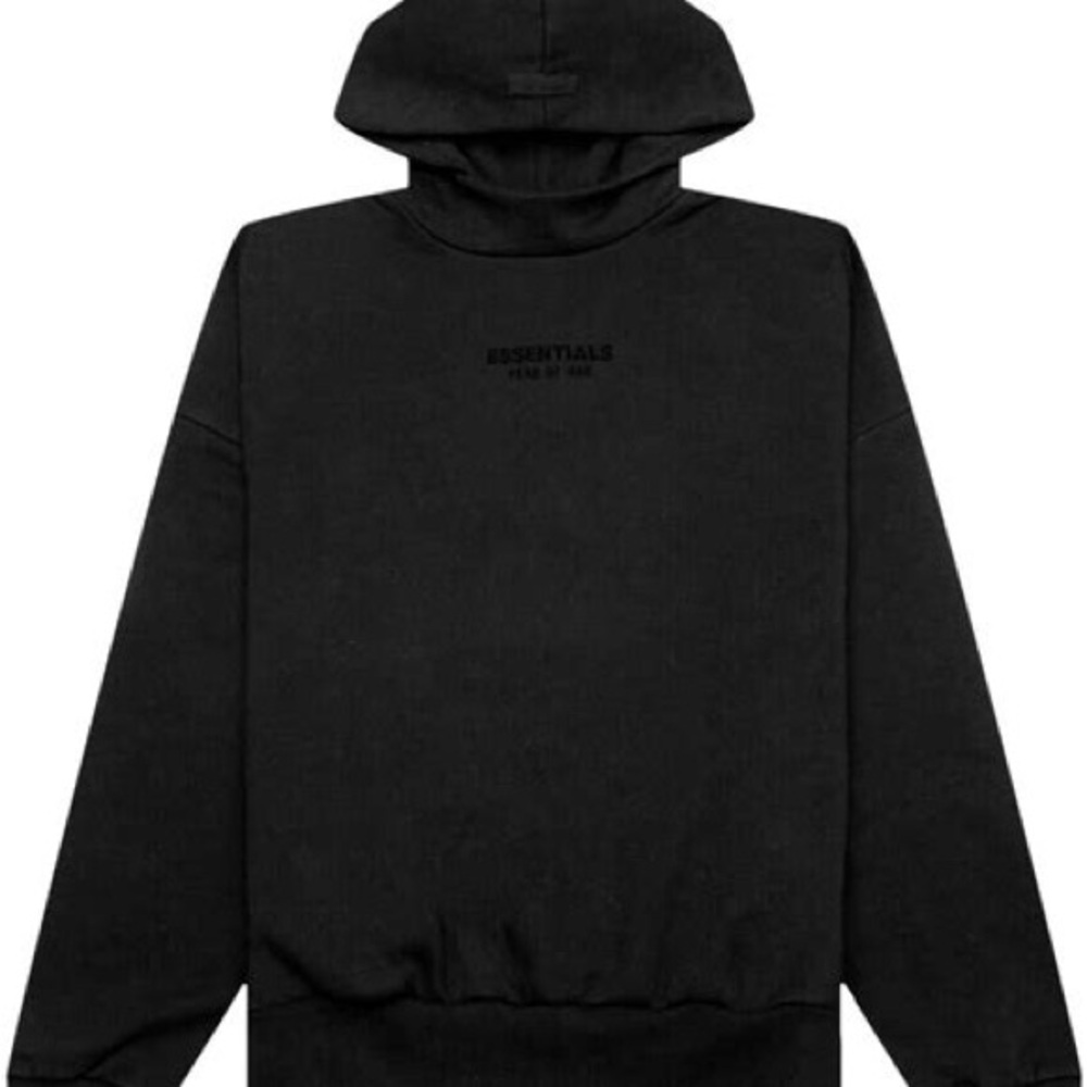 Essentials Black Hoodie for Men